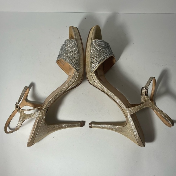 Badgley Mischka | American Glamour Sparkle Glitter Heels Size 10 - Picture 8 of 12
